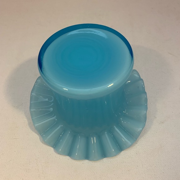 Vintage Light Blue Ruffled Edge Hat - Picture 13 of 14